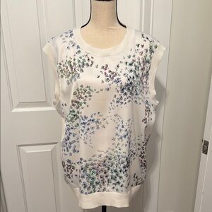 Ted Baker London Gray Silver Sleeveless Blouse